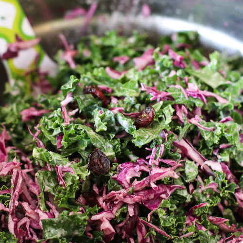 Red Cabbage and Kale Slaw Anna Vocino